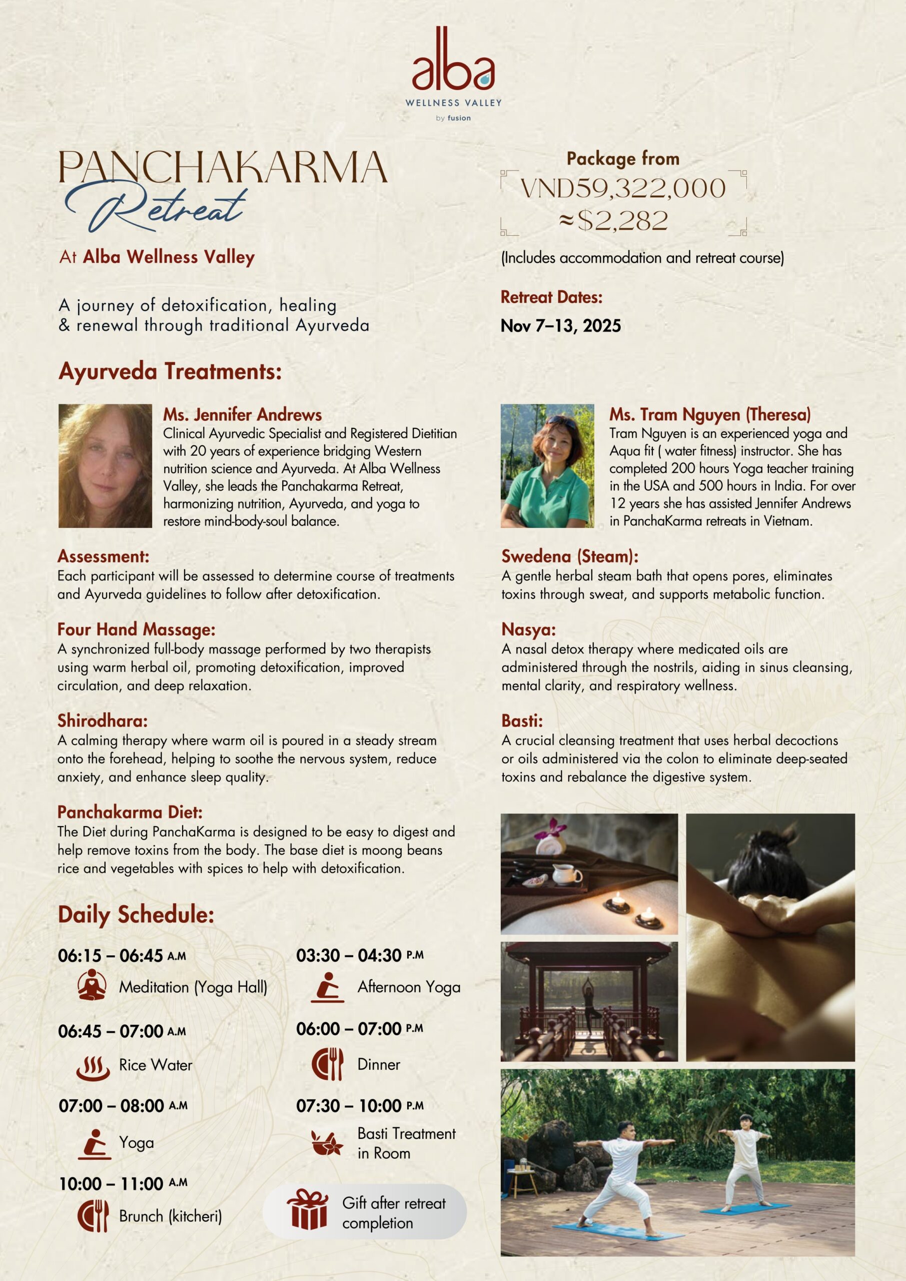 Alba Wellness Retreat woman doing yoga - Ambikas Ayurveda November 2022 panchakarma